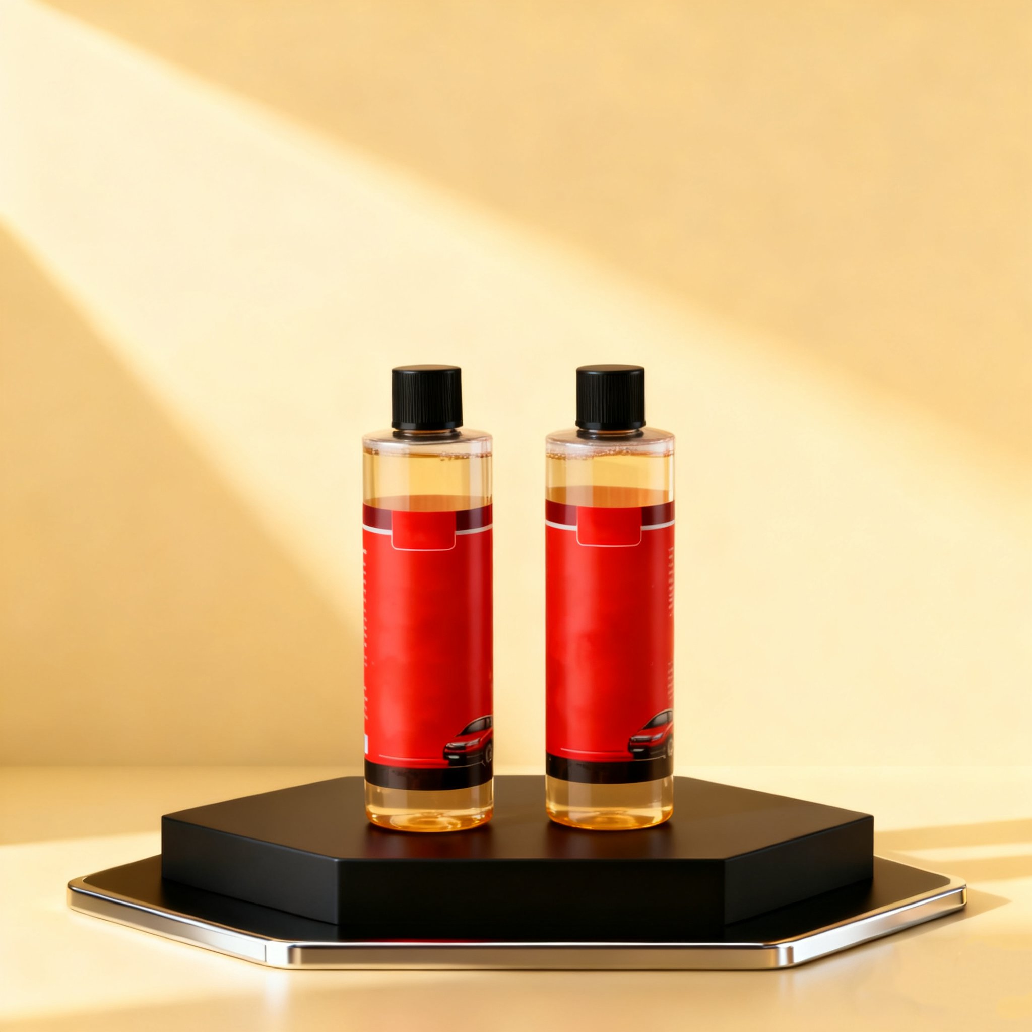 자동차 세차용 액체로 차량 외부 세척 모습