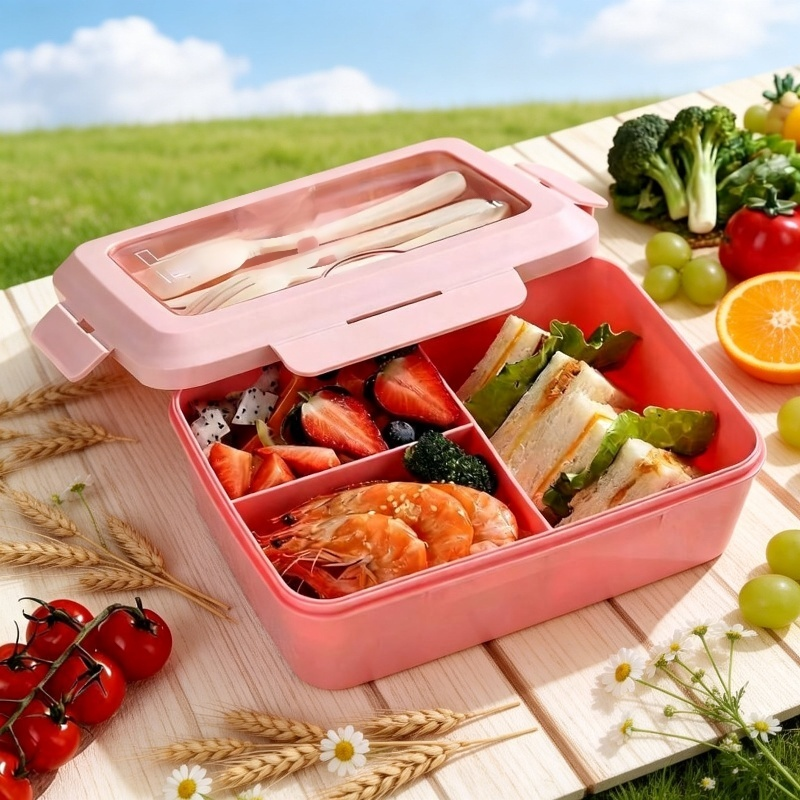 Microwaveable compartmentalized lunch boxes