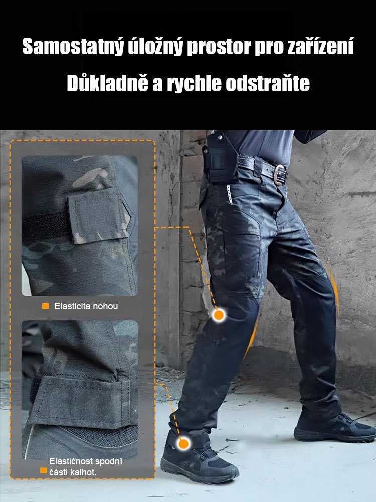 Pánské elastické voděodolné taktické kalhoty