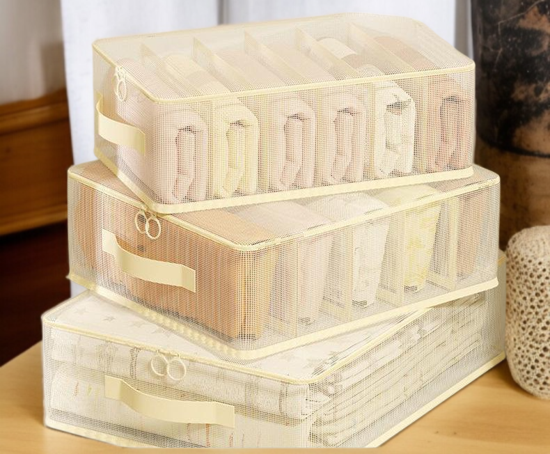 家庭用多機能衣類分格収納袋の全体写真