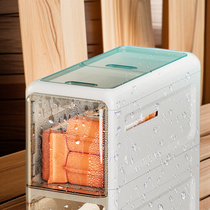 スリット式引き出し収納キャビネット