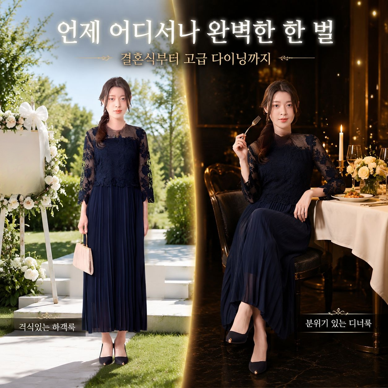 웨딩 파티 원피스, 빈티지 대통령 스타일, 레이스 러플 소매, 몸매 보정, S사이즈