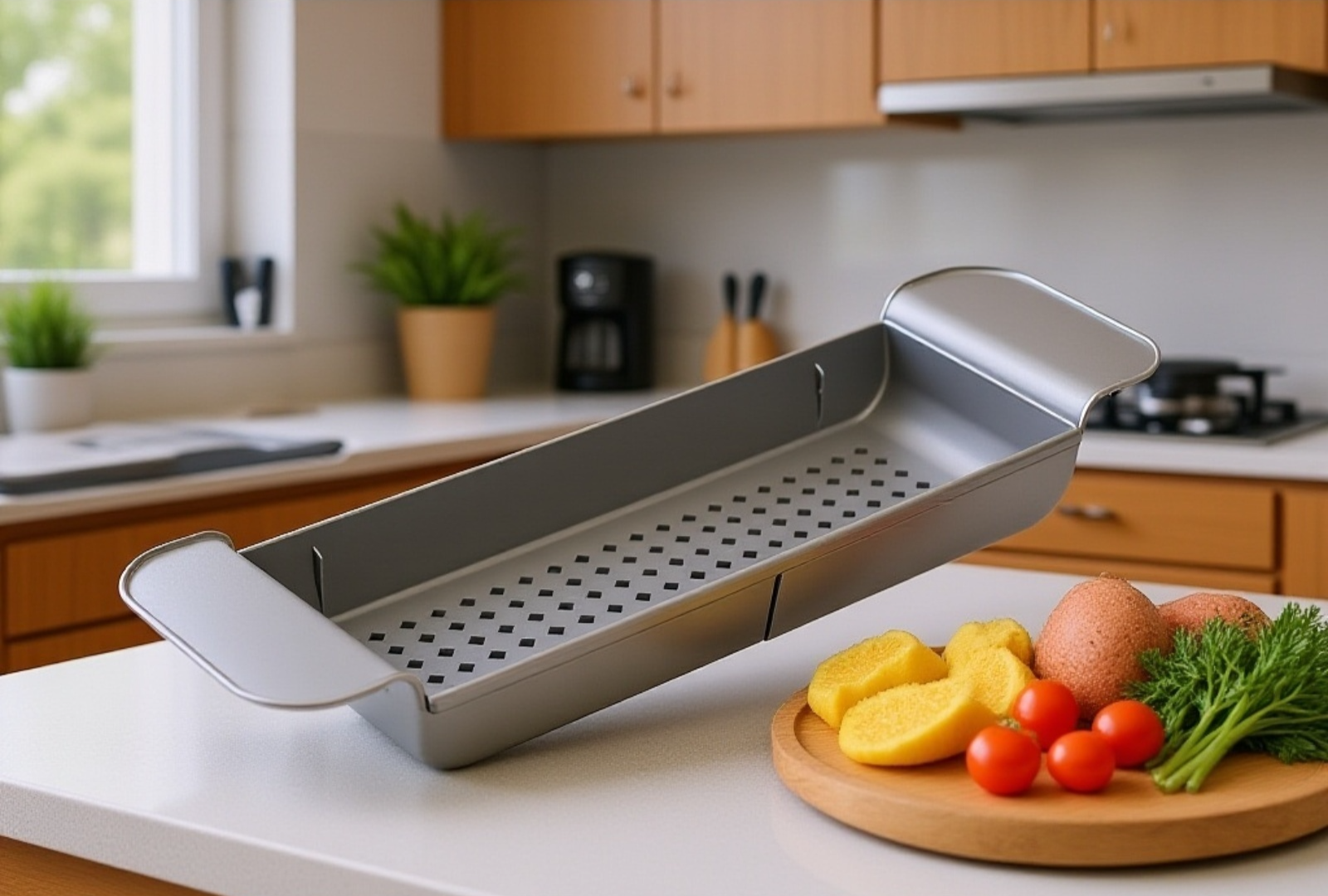 رف تجفيف أدوات المطبخ مقاوم للانزلاق