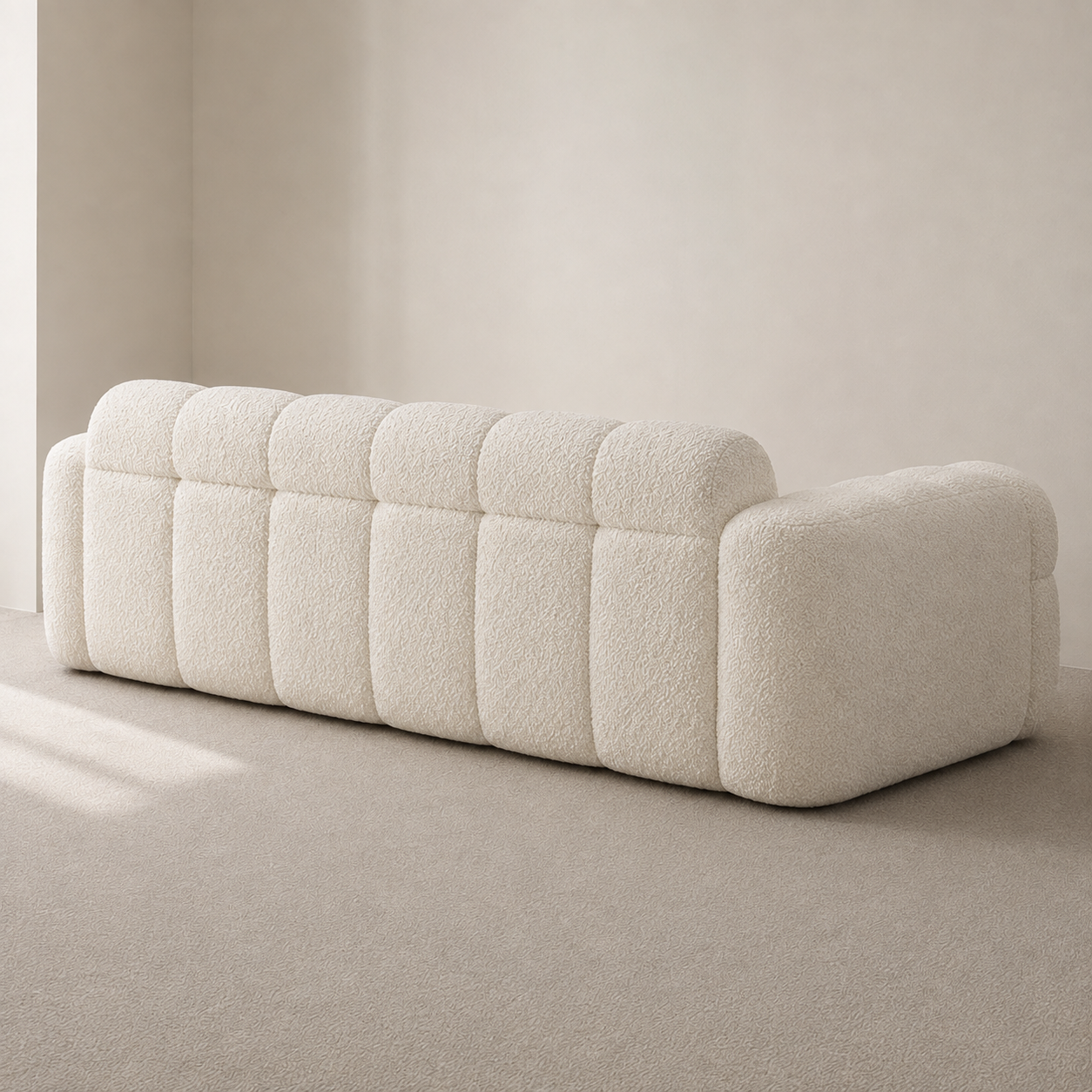 Detailansicht des weichen Marshmallow-Sofas