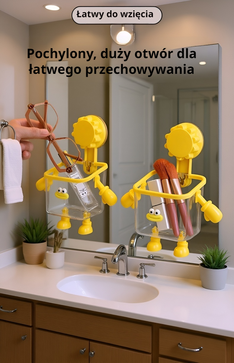 Praktyczna półka do zlewu na akcesoria łazienkowe