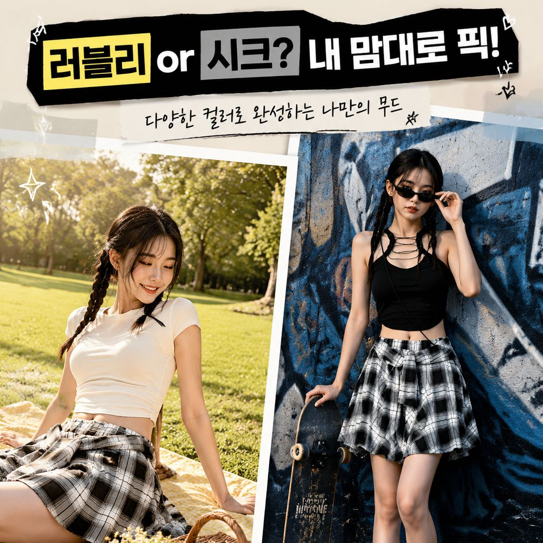 여름 신상 여성 우아한 반바지 치마