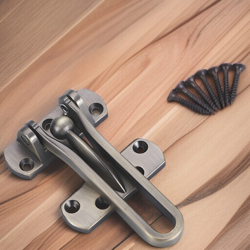 亜鉛合金製室内防犯ロック ホテル・民宿向け安全ドアロック 寝室木ドア用防盗差し込み錠