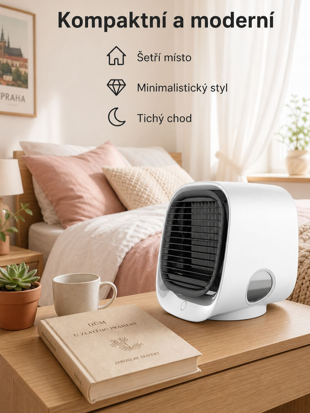 Multifunkční tichý nabíjecí klimatizační ventilátor pro domácnost a kancelář