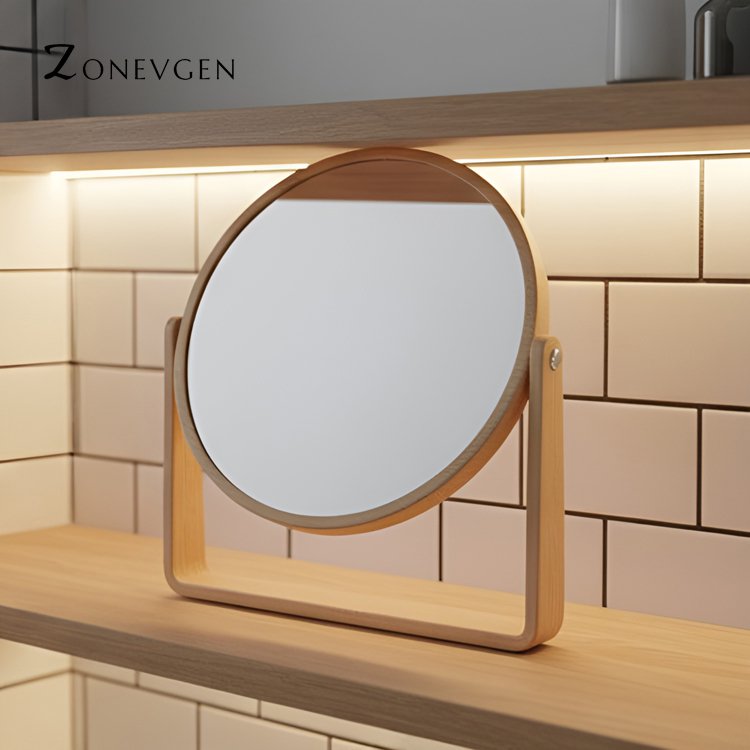 심플 둥근 화장 거울