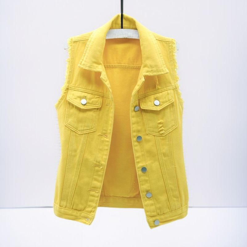 سترة جينز ملونة لربيع وصيف