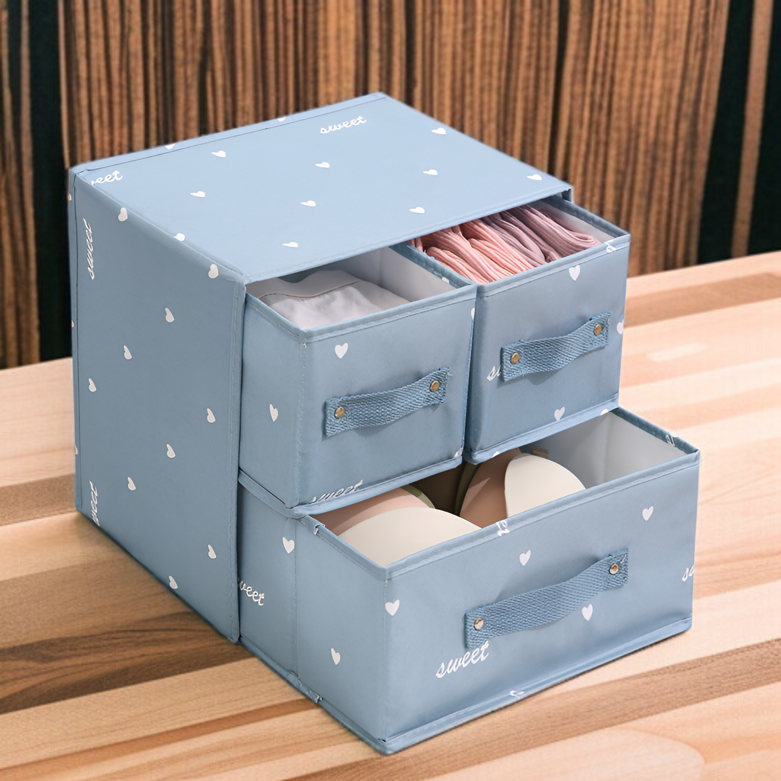 家庭用衣類整理バスケットボックス