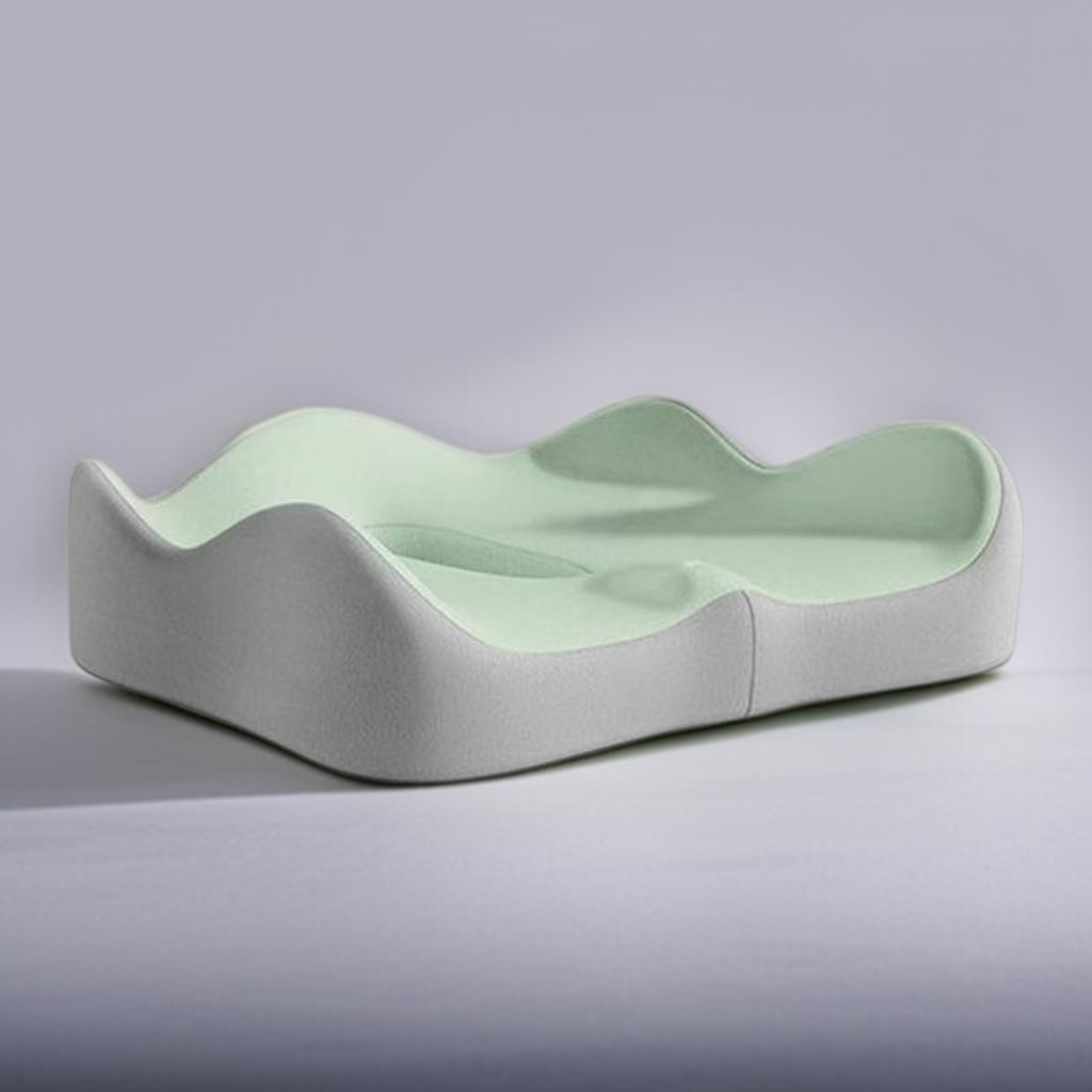Tailbone decompression memory foam seat cushion