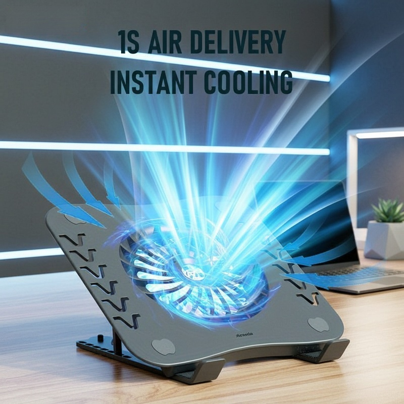 Ergonomic Laptop Stand with Cooling Fan