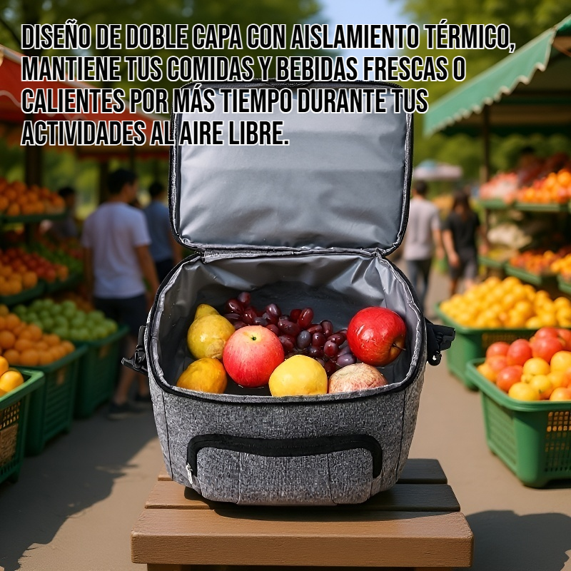 Bolsa de picnic grande con aislamiento de doble capa