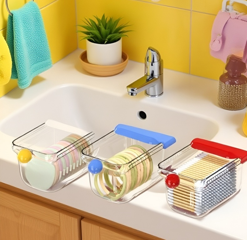 تفاصيل خزانة مرآة بصندوق تخزين مدمج