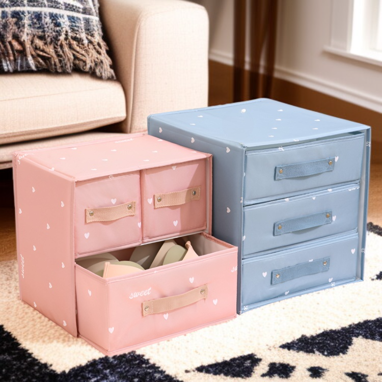 布製引き出し式収納ボックスの素材アップ