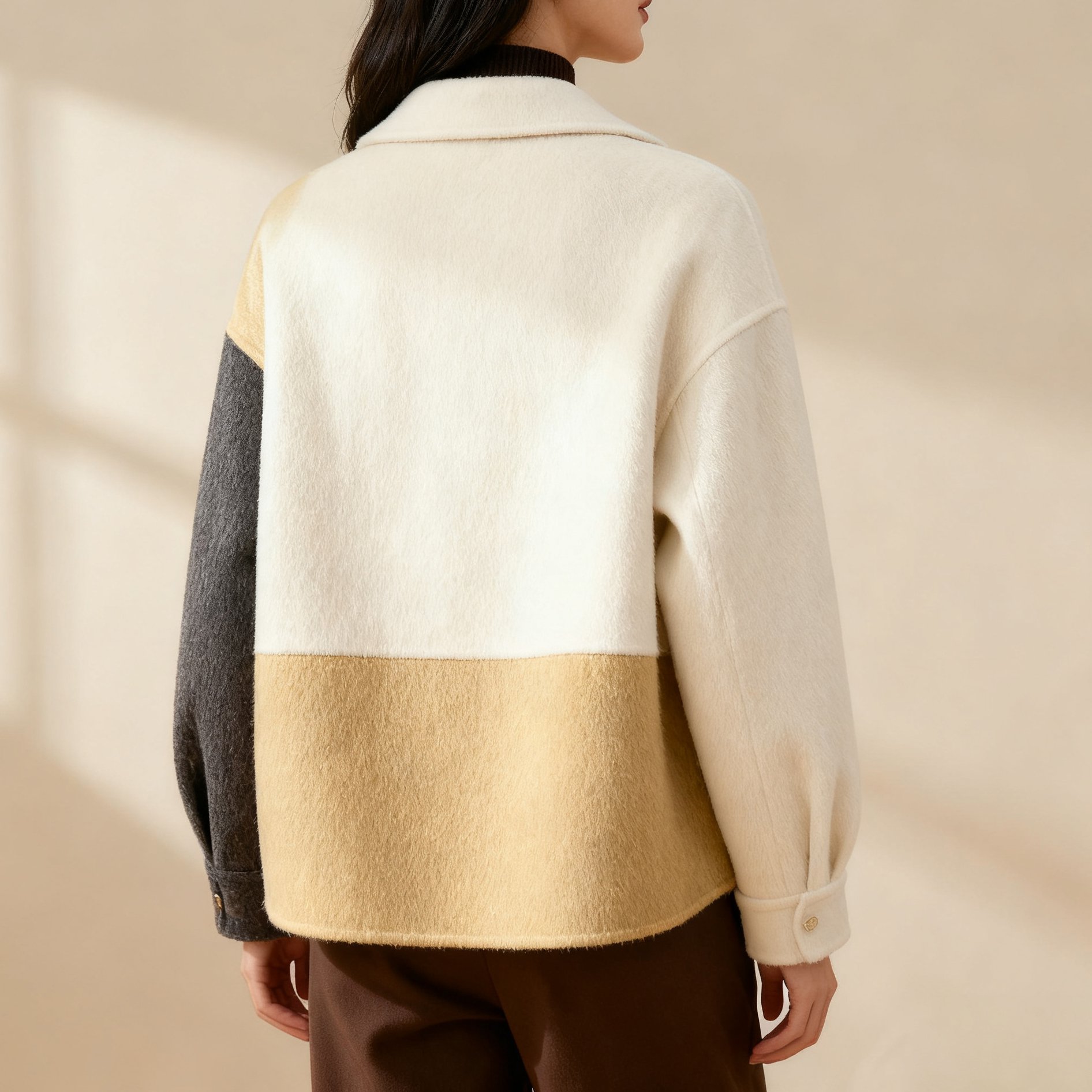 트렌디 아우터 착용 모델 전신샷