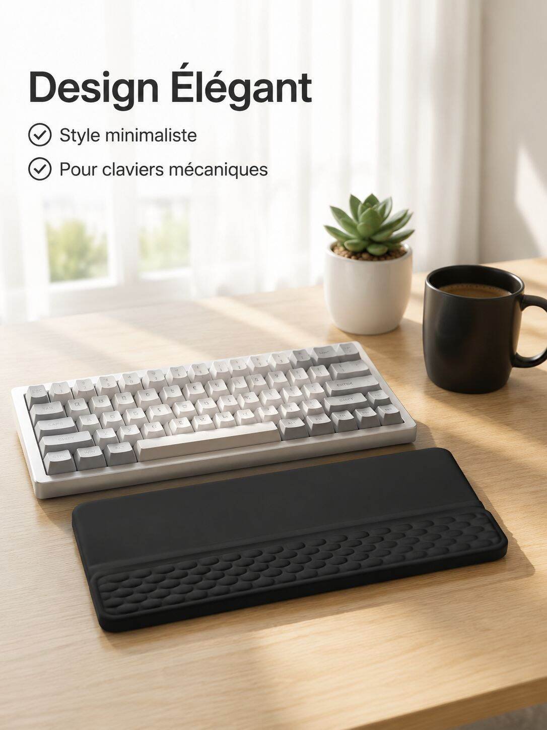 Repose-poignet en mousse à mémoire de forme pour clavier mécanique