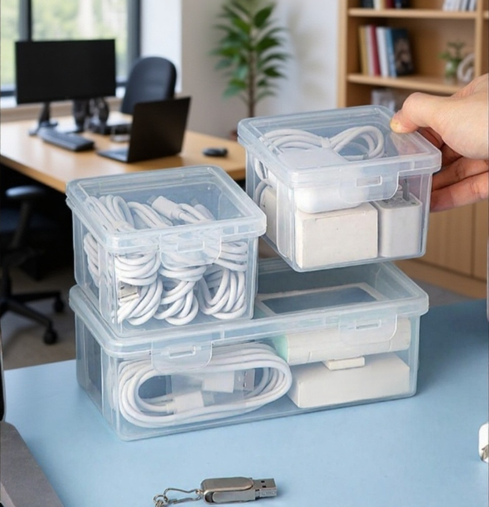 여행 가방에 들어간 케이블 보관함