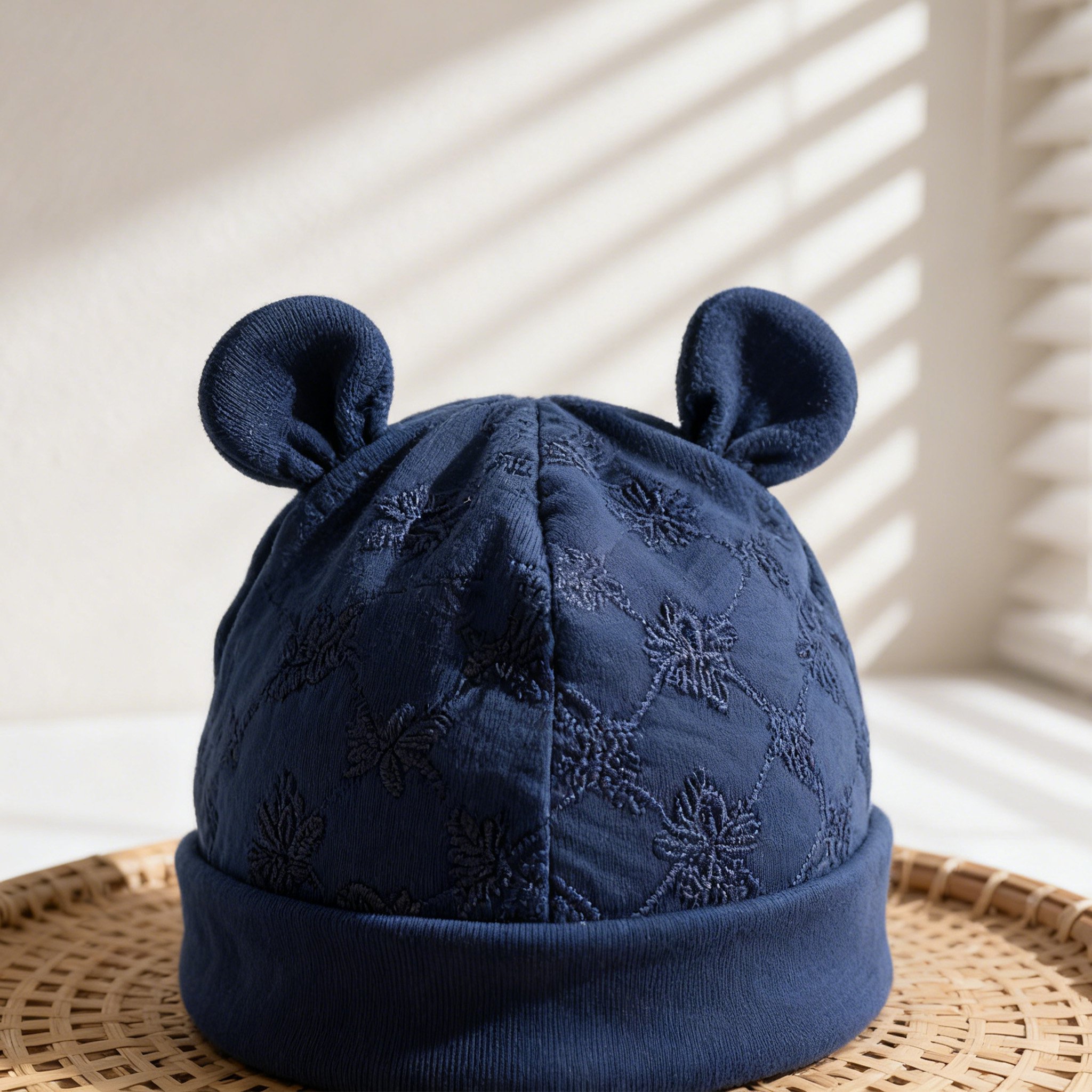 หมวกหูหมีสำหรับเด็ก ผ้าฝ้าย 100% (3 ใบ)