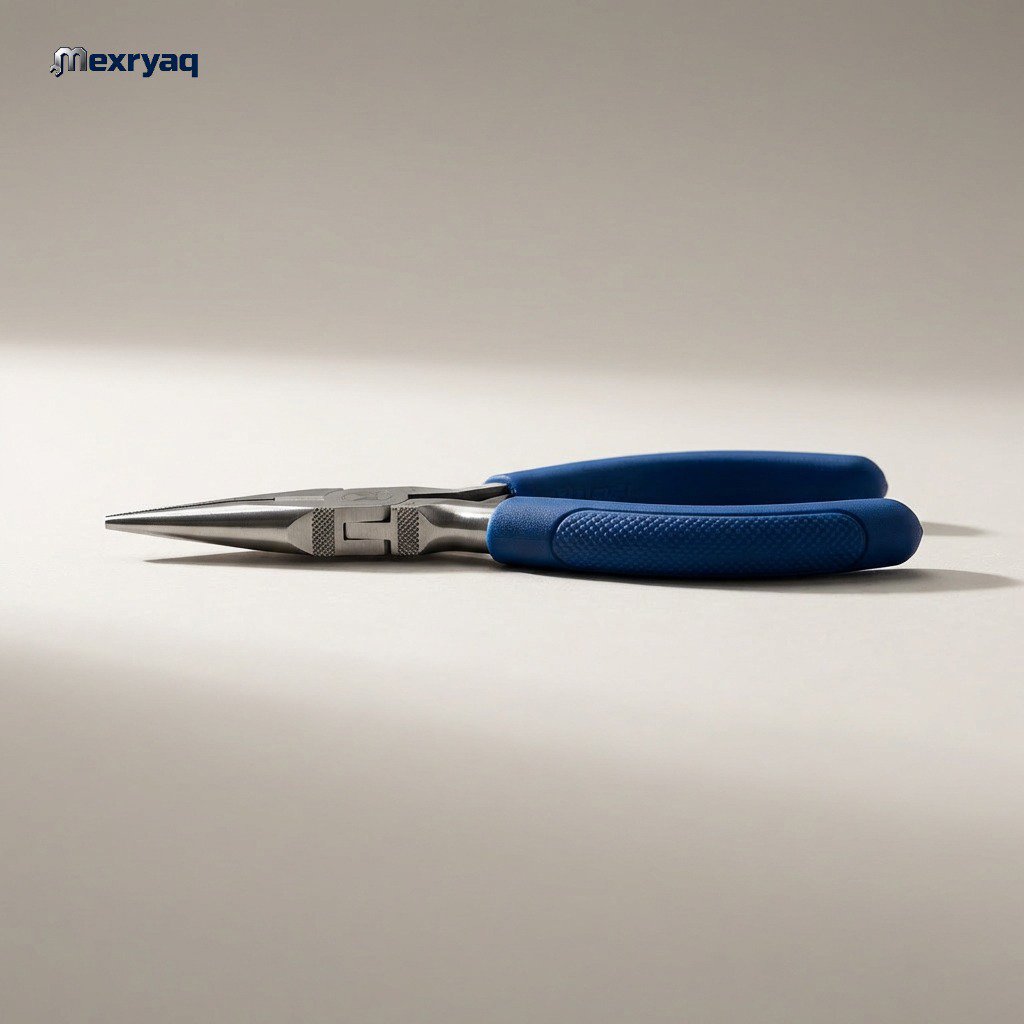 Non-slip handle needle-nose pliers 