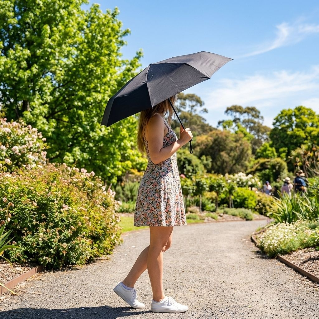 8本骨のビジネス用全自動日よけ傘