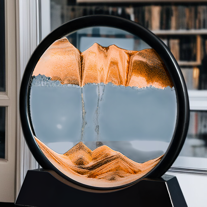  لوحة رملية ديكور للصالون، ساعة رملية، لوحة فنية متحركة، تزيين المنزل