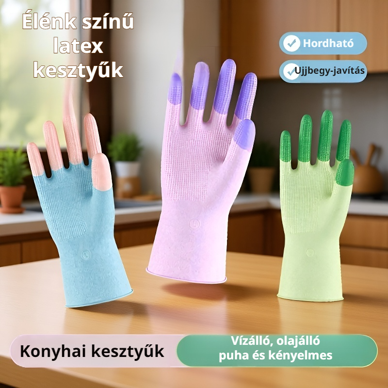  Vízálló és olajálló háztartási kesztyű mosáshoz és mosogatáshoz