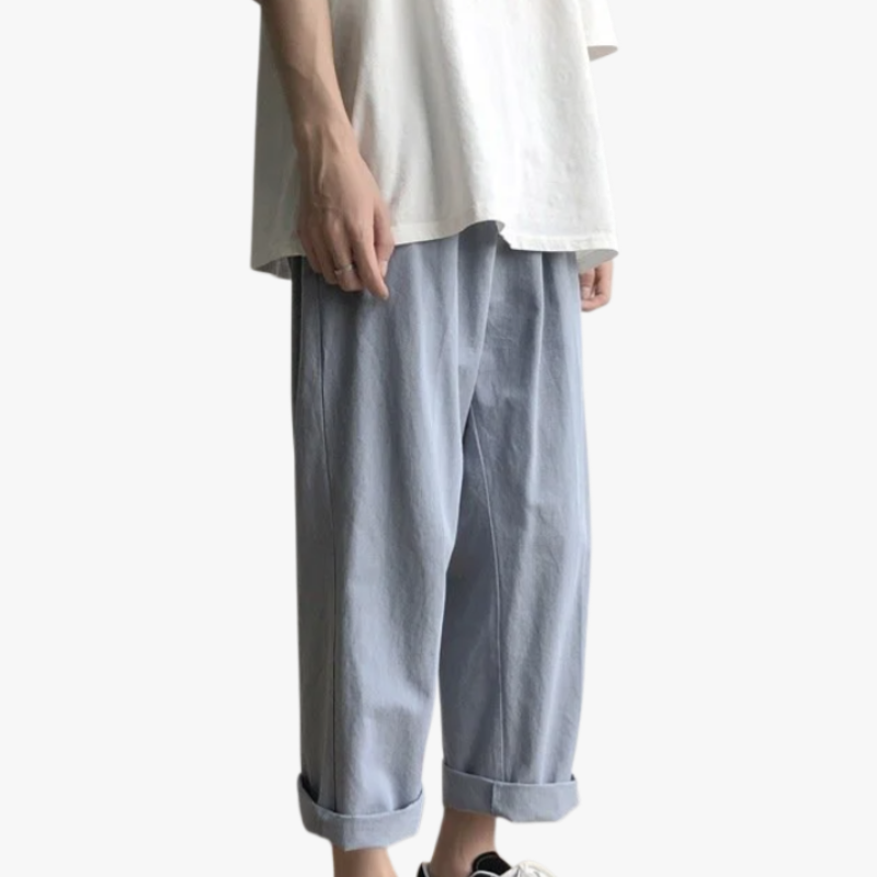 薄手で快適なゆったりカジュアルパンツ