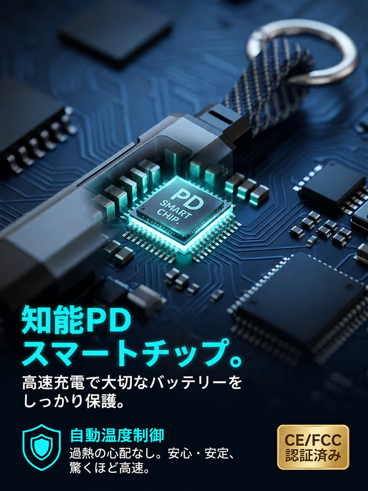 65Wキーリングデータケーブル