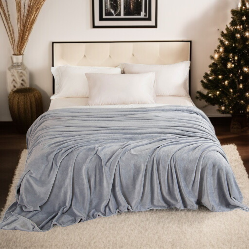 북유럽 플란넬 홑겹 담요 퓨어 컬러  심플 담요