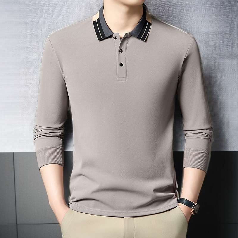 패션 얇은 중년 남성 긴팔 셔츠 터틀넥 솔리드 레깅스 긴팔 셔츠 캐주얼 패션 레깅스