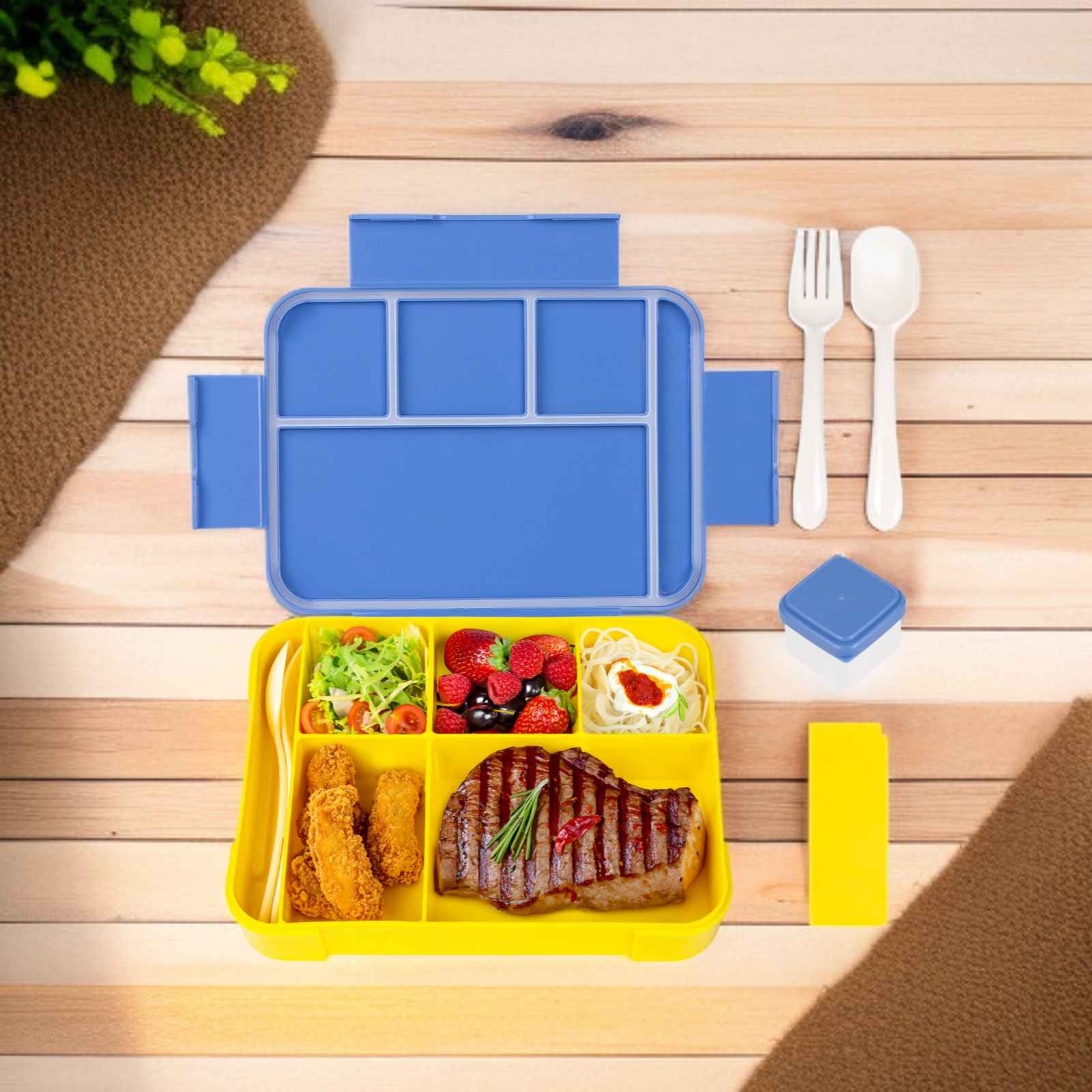 Picknick Besteckset – Messer und Gabel im Kasten