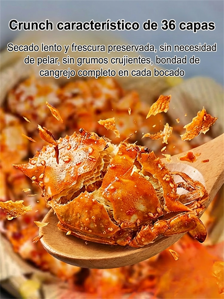 Botanas de Cangrejo de Mar Picante - Ricas en Proteína, Bajas en Sodio