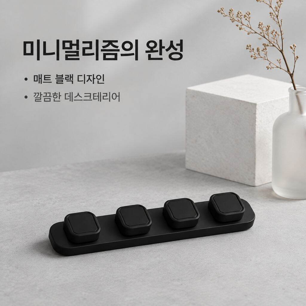 자석식 데스크탑 벽걸이 충전선 정리 고정 클립 플러그 걸이