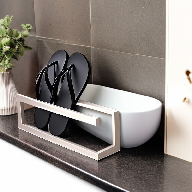 アイアン製のシンプルなスリッパラック、シンプルなリビングルーム、バスルーム、バスルーム、小さな靴ラック、金属製のアメリカンスリッパラック