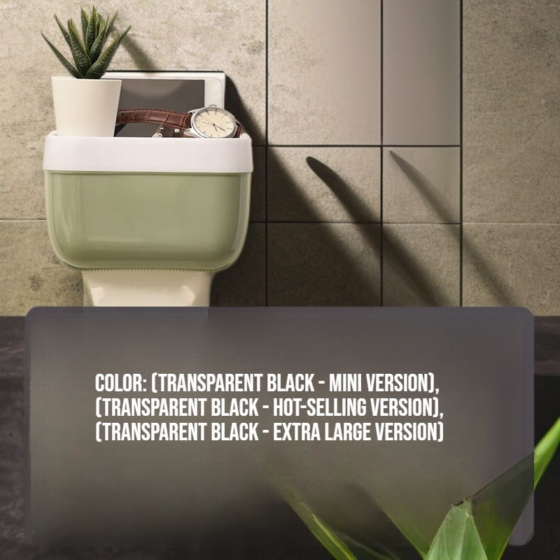 Punch-Free Wall-Mounted Toilet Paper Dispenser – Waterproof Organizer