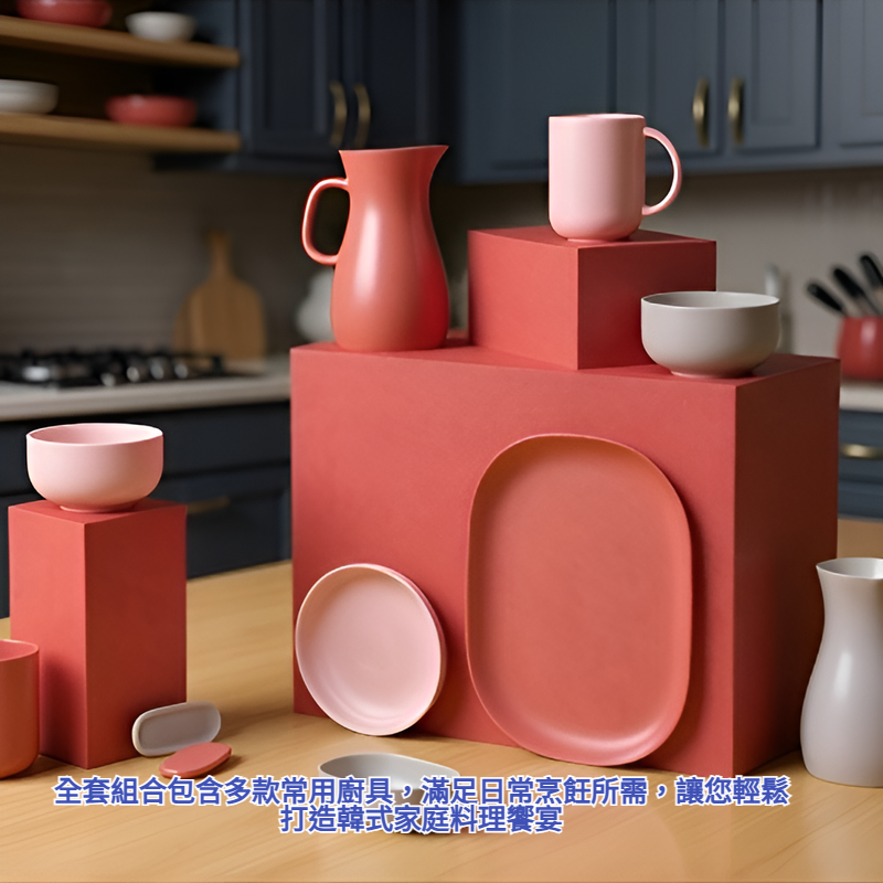 豪華韓式手工瓷器廚具組合