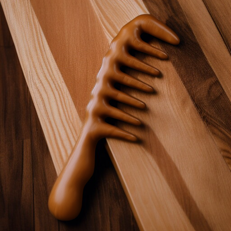 高品質素材の経絡マッサージコームの質感