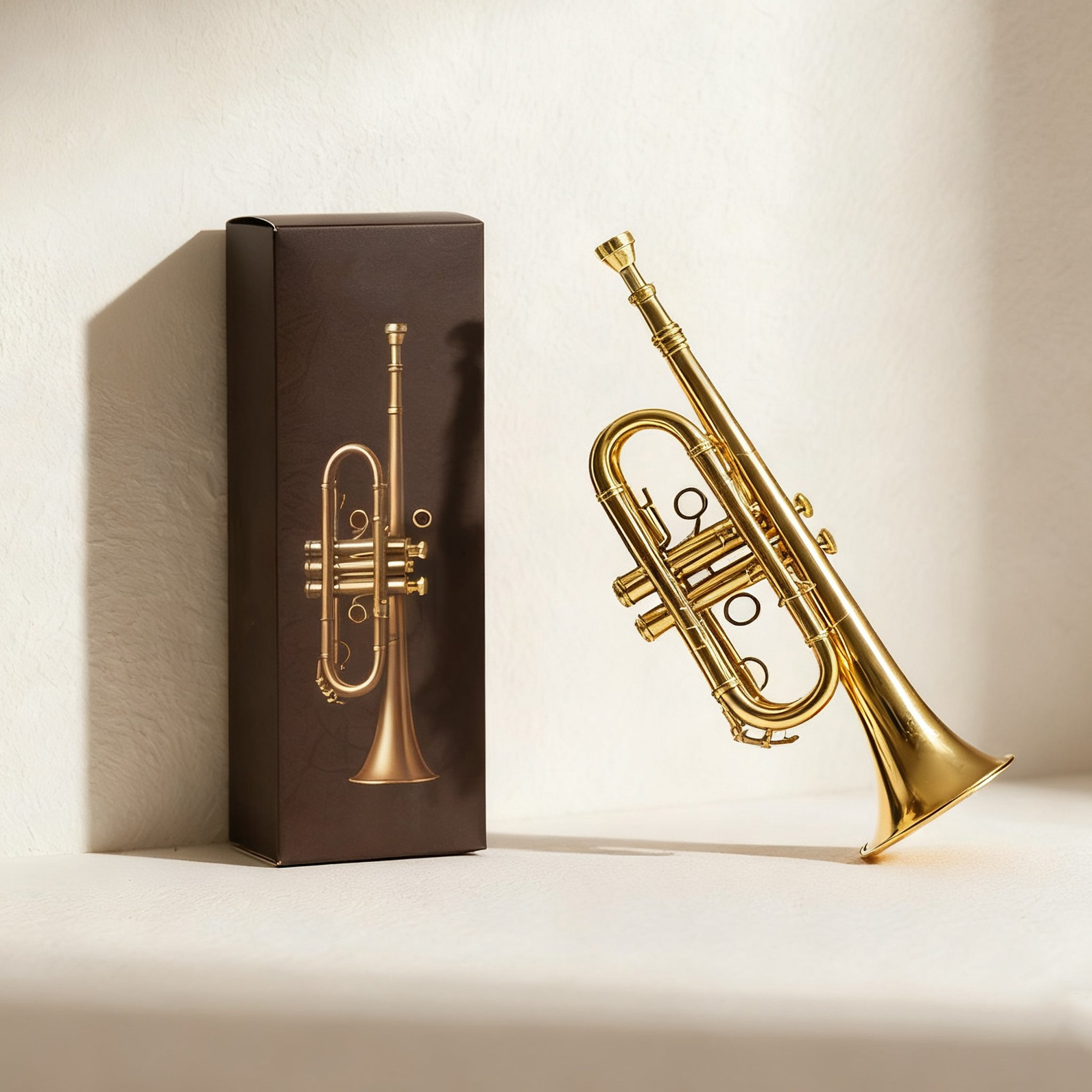 반짝이는 브라스 트럼펫 