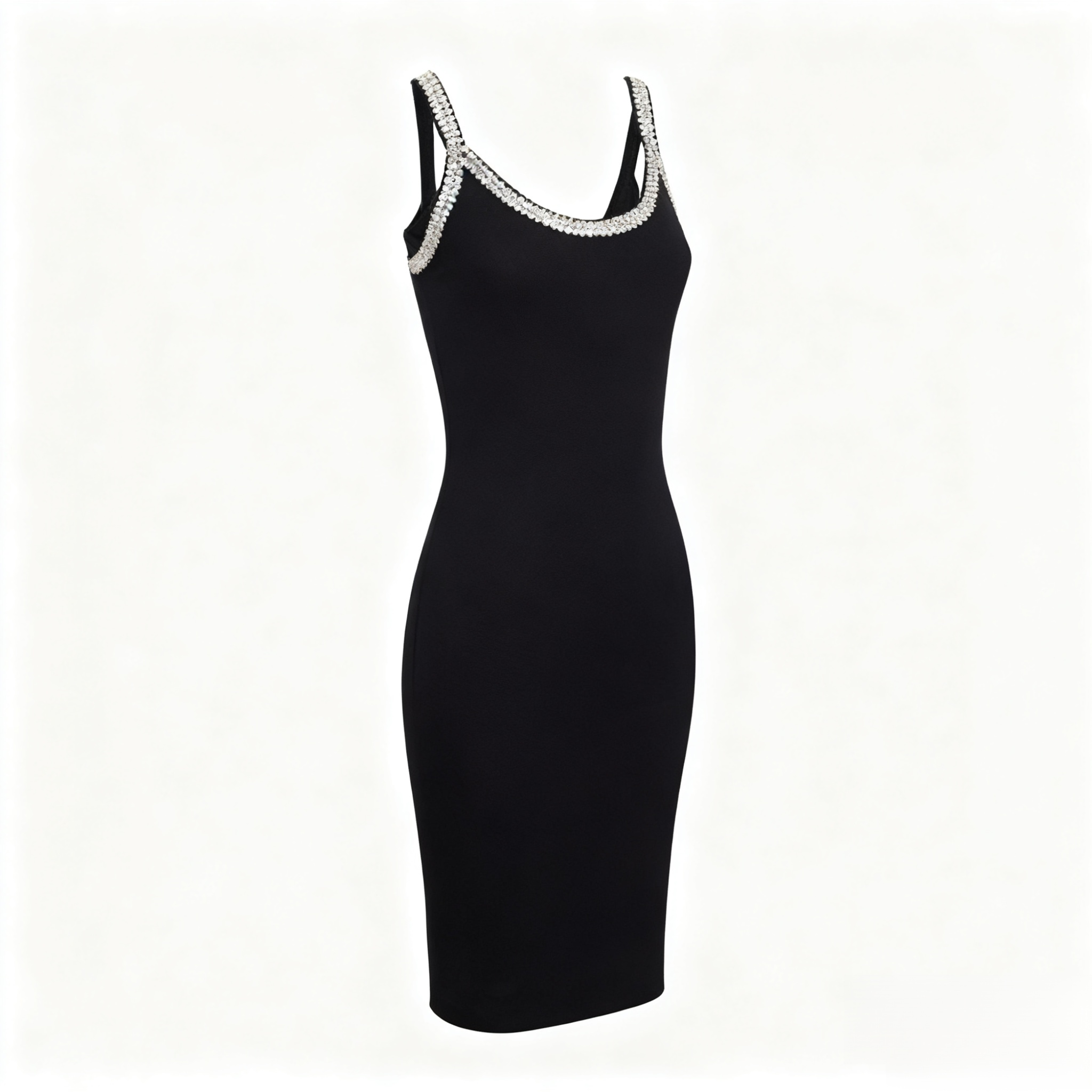 스파게티 스트랩 스트레치 슬리밍 드레스