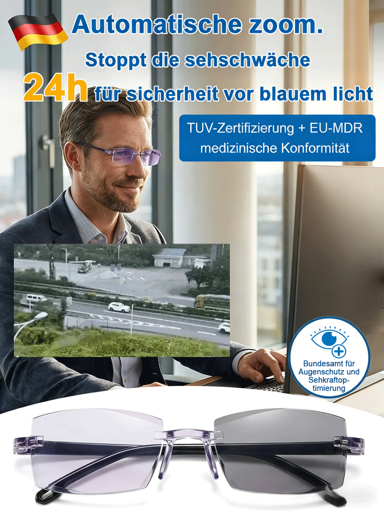 【Sehkraft zurück auf 20 Jahre】Intelligente Fokusveränderung Komfortable Lesebrille
