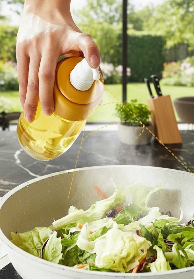 Durable glass oil bottle with leak-proof lid