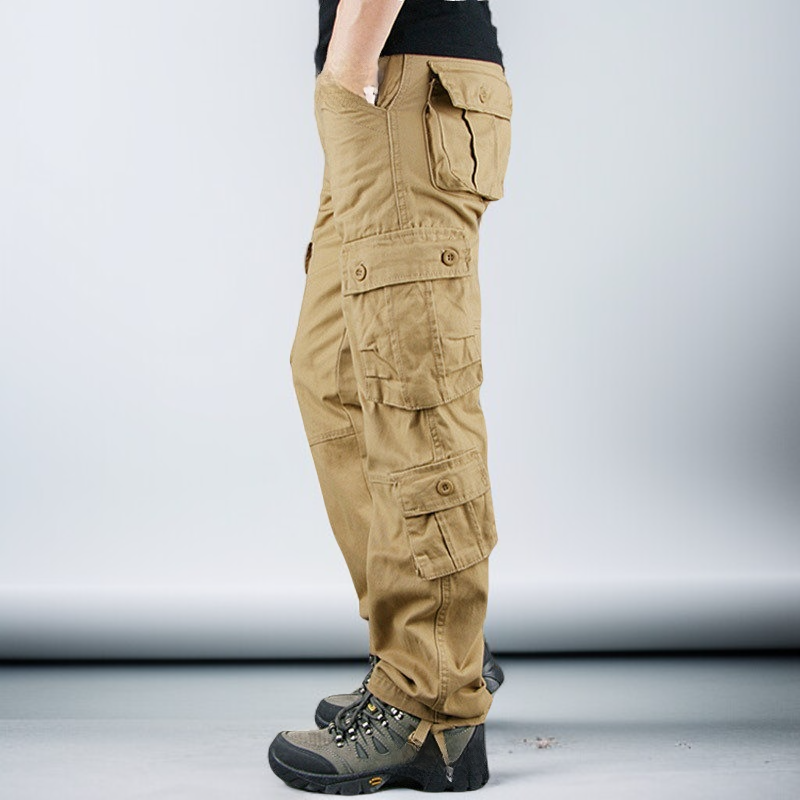 남성 빅사이즈 8포켓 카고 팬츠 와이드 일자 캐주얼 바지
