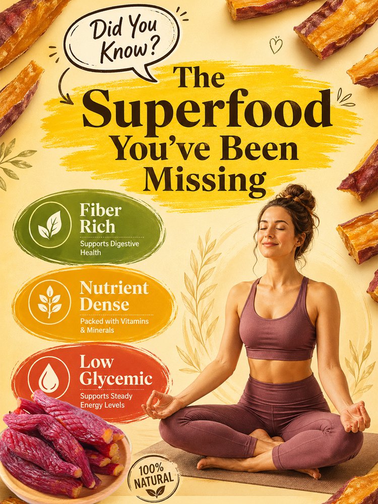 Low-fat, sugar-free dried sweet potatoes