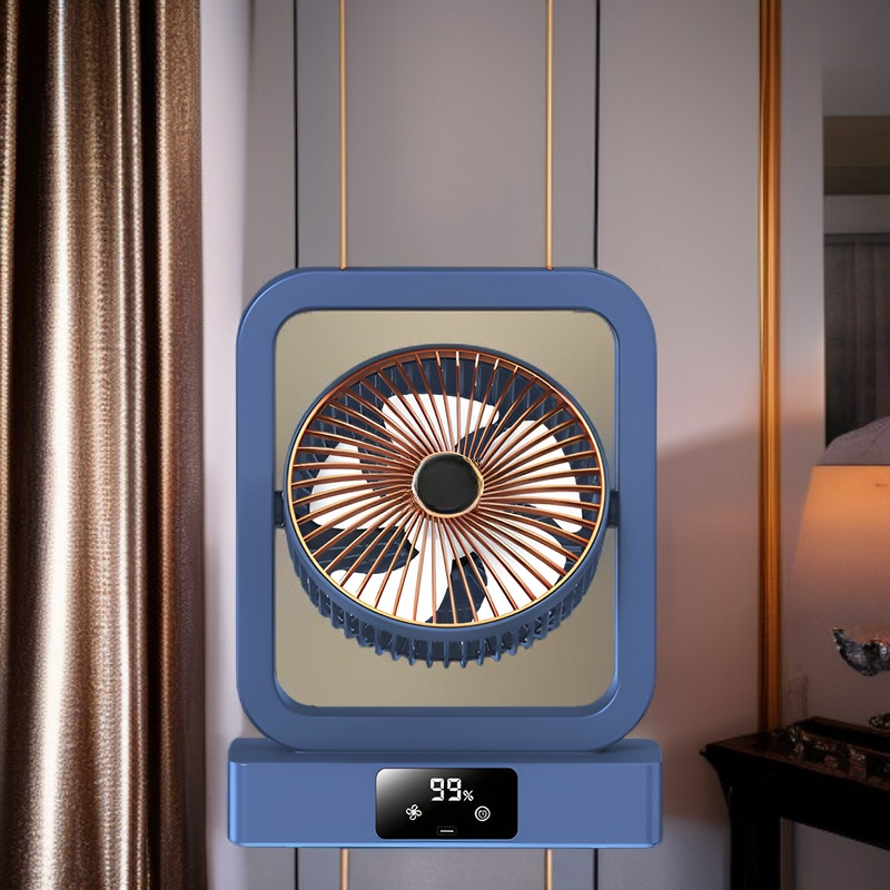 多機能折りたたみ卓上・壁掛け両用扇風機（タイマー付き）
