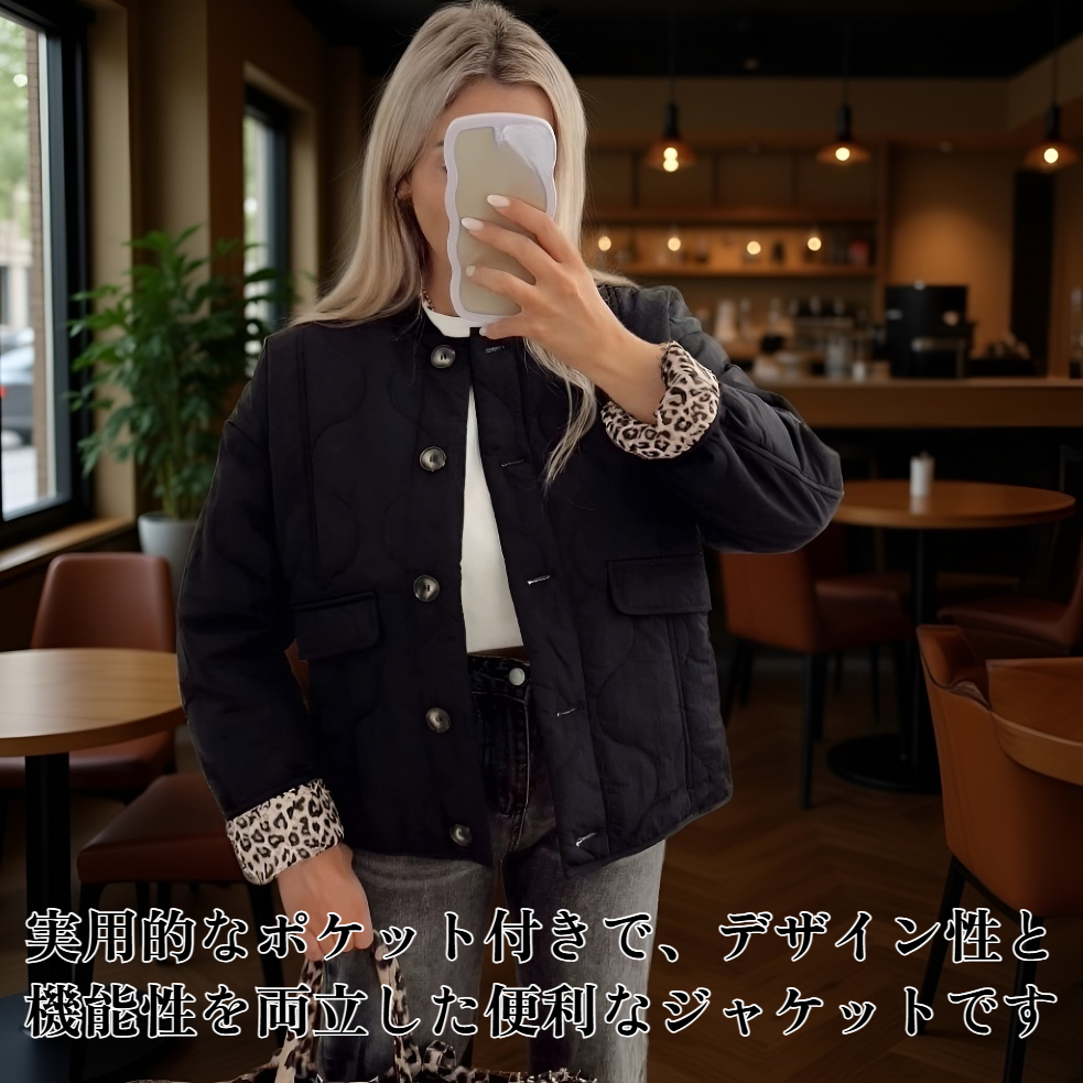 ダイヤモンドクォーツボタンポケットジャケット