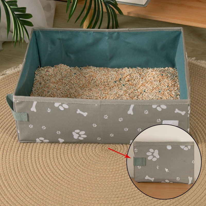 Foldable waterproof cat litter box