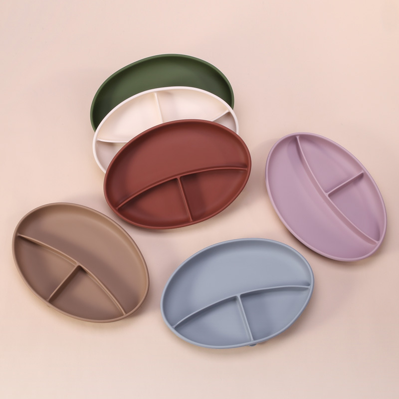 嬰兒餐具套裝 防滑分隔餐盤 嬰兒飯碗 湯匙餐具