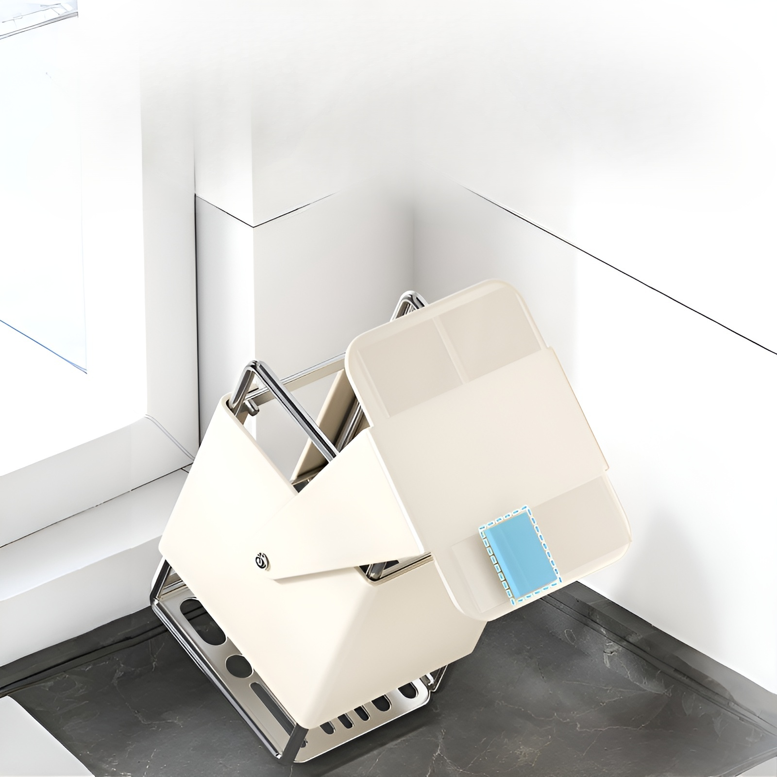 가정용 칼걸이 선반 주방 스탠드 회전식 물받이 수납 밴드 오픈 식칼걸이